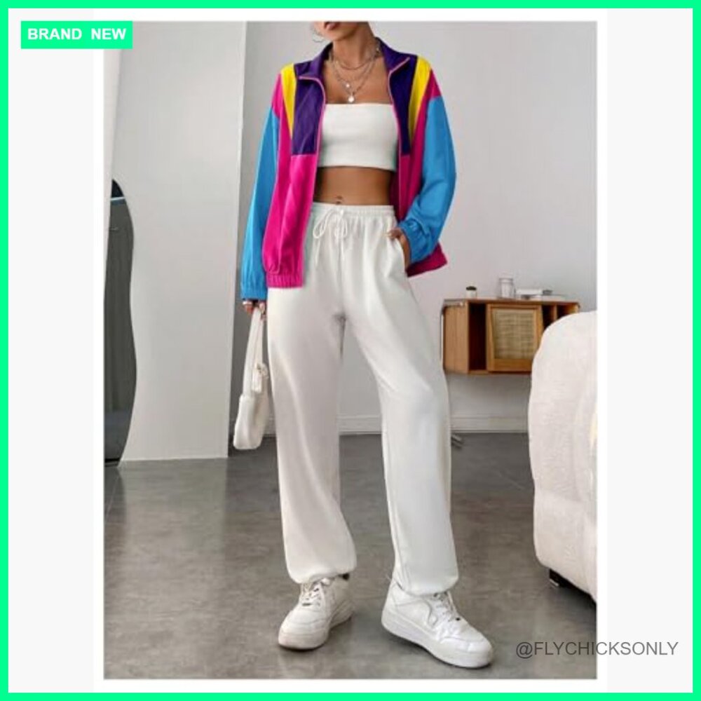 Lightweight Windbreaker Patchwork Zipper Sport Ja… - image 6